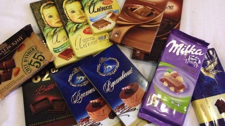 Шоколад в подарок из России в Китай