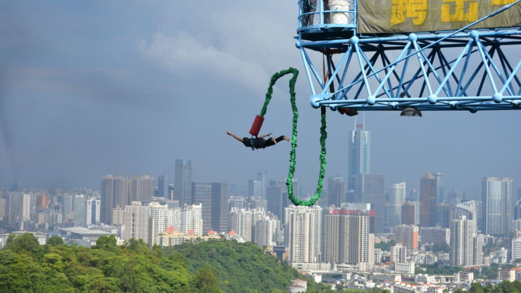 Экстремальный гуанчжоу прыжок с тарзанки