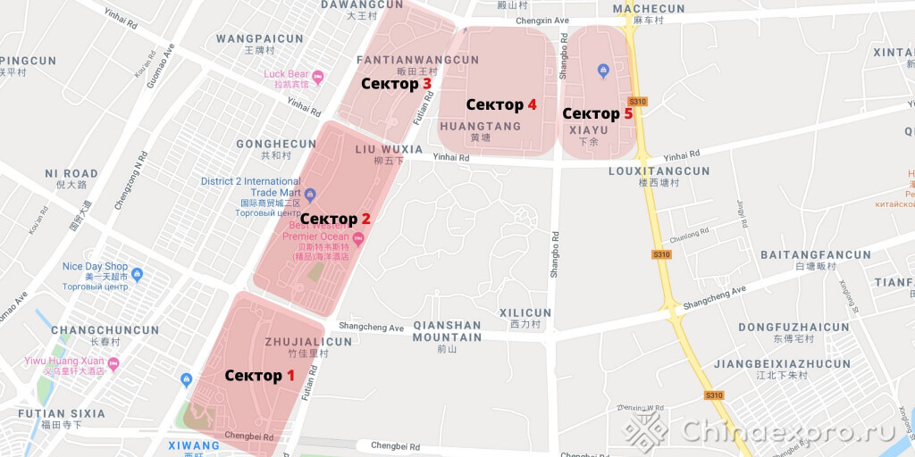 карта рынка Иу карта рынка Иу